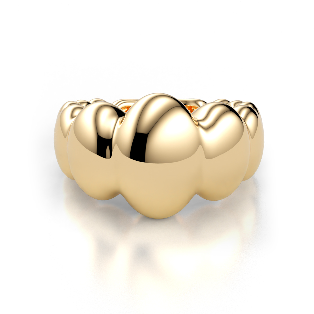 Rivka High Polish 4.20 mm Puffy Dome Women Plain Band 